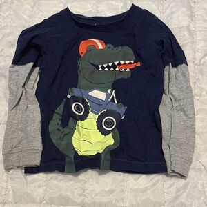 Carter's Blue and Gray Long Sleeve Tees with Playful Graphics